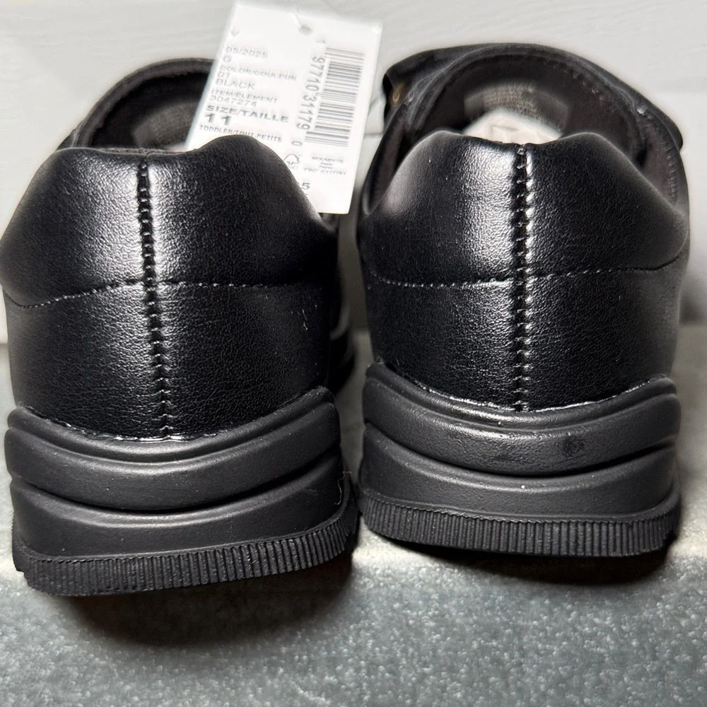 NEW! The Children's Place Kids Shiny Black Dress School Shoes Size 11 Toddler
